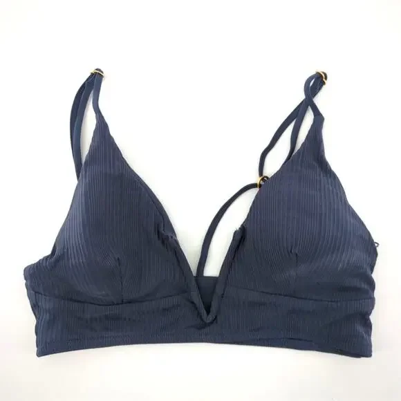 L*Space Pointelle Rib Siren Bikini Top L - Picture 3 of 9